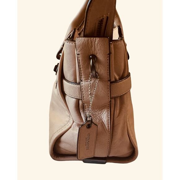 Coach Swagger 27 Carryall Satchel Bag Light Blush Pink Leather Gunmetal Hardware - Picture 9 of 11